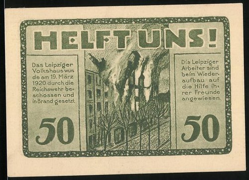 Notgeld leipzig 1922 50 - notgeld, 1922,