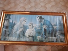 Bild Druck Hl. Familie  in goldfarbenen Holzrahmen Giovanni Dachbodenfund
