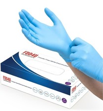 Blau Vinyl Einweghandschuhe Latex puderfrei medizinische Untersuchungspackung Größe Medium 