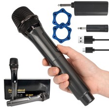 Kabelloses Mikrofon, Professionelles Dual-Mikrofon, kabelloses Mikrofonsystem DE