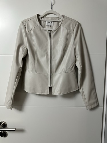 Kunstleder jacke beige - kunstleder,