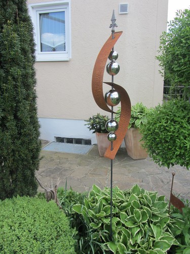 Gartenstecker rost skulptur - gartenstecker,
