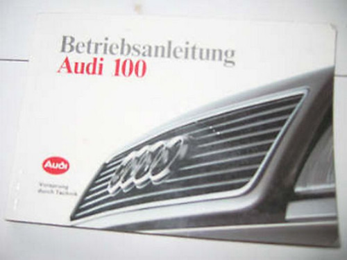 Betriebsanleitung audi 100 - audi,