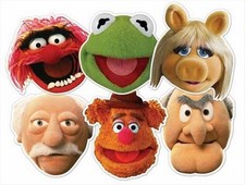 Die Muppets Variety Sechs 6 Pack Spaß CARD Party Masken Mit Miss Piggy & Kermit
