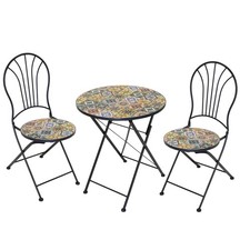 Sitzgruppe aus Metall mit