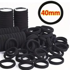 50-100x Haargummi Schwarz