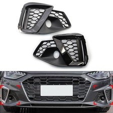 Schwarz glänzend Für Audi A4L 20 Frontstoßstange Nebelscheinwerfer Kühlergrill