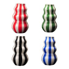 Gestreifte Keramikvase für