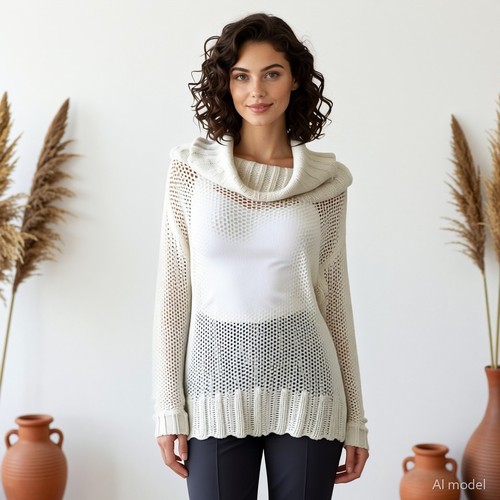 Boho pullover weiß - boho,