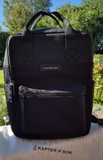 Original Kapten & Son Rucksack "Bergen" in All Black - Neuwertig schwarz 