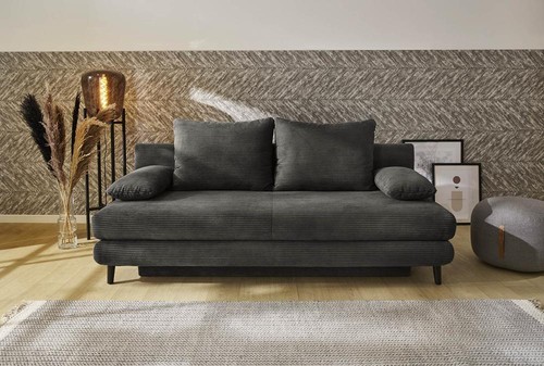 Schlafsofa cord mit bettkasten - schlafsofa,