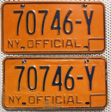 New York Nummernschilder Paar USA Official License Plates NY Kennzeichen 70746