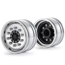 2/4x CNC Aluminium Vorderrad Felgen für RC 1/14 Tamiya Tractor Truck Car