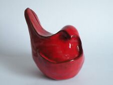 Signierte VOGEL- FIGUR KERAMIKFIGUR Studiokeramik rot  DESIGN