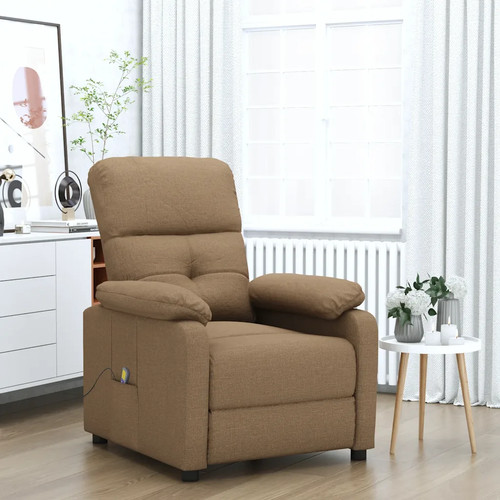 Massagesessel braun stoff