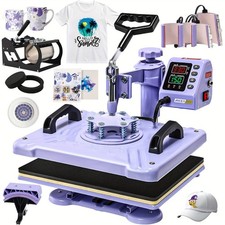 8in1/5in1 Transferpresse Hitzepresse Heat Press Heißpresse T-Shirtpresse 38x30cm