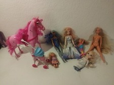 Barbie Konvolut Meerjungfrau Elsa Geräusche Pferd Puppen Wagen Konvolut 