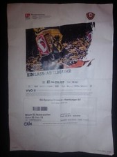 Dynamo Dresden - Hamburger SV HSV 2021/22 2.BL Ticket PaH  Corona sold out