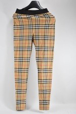 C26D06- Vintage Burberry Stoff Leggins Hose Stretch Damen Größe XS 