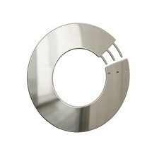 Edelstahl Abdeckrosette Ø80–200mm geteilt – Wandrosette Kamin Ofenrohr