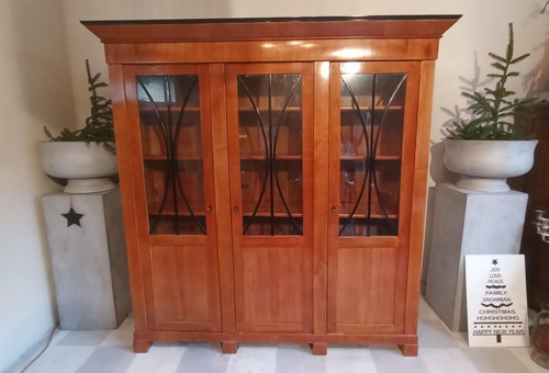Biedermeier vitrine kirschbaum - vitrine,