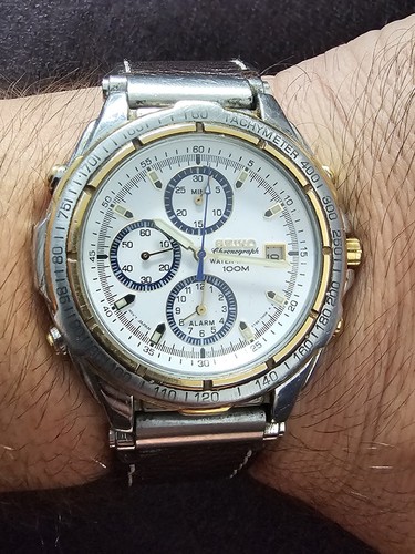 Seiko chronograph alarm 100m - chronograph,