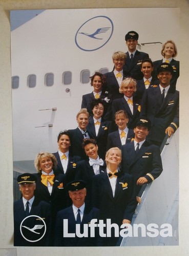 1990 lufthansa crew pilot - lufthansa,