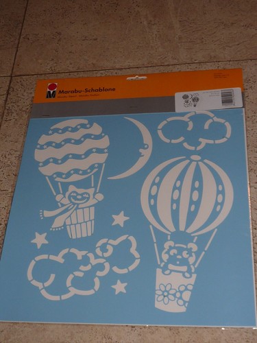 Große schablone ballon mit - schablone,