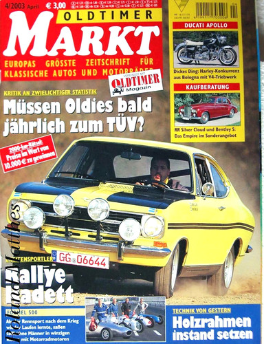 Oldtimer markt opel - markt, 4-03+opel