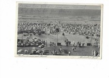 S844 AK Juist Kurhausstraße mit Strand Strandhäuser Leute gelaufen 1938