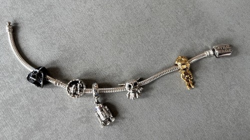 Pandora charm armband star - -armband,