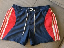 Adidas Shorts Gr. L Blau/Rot  Retro Swimwear Gay selten