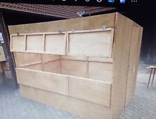 verkaufsbude aus holz,sperrholz massiv 2x3m,h1,90 2xgebraucht