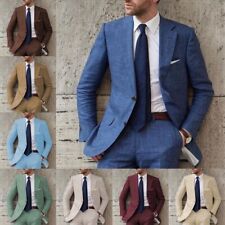 Herren 2-Teiler Leinen Anzug