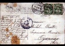 CHANCY & POUGNY (SCHWEIZ / FRANKREICH 01 Ain) VILLEN & METALLBRÜCKE 1908