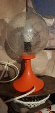 Zicoli Limbach Kugel-Tischleuchte/Nachttischlampe Orange Tulpenfuß Space Age 70s