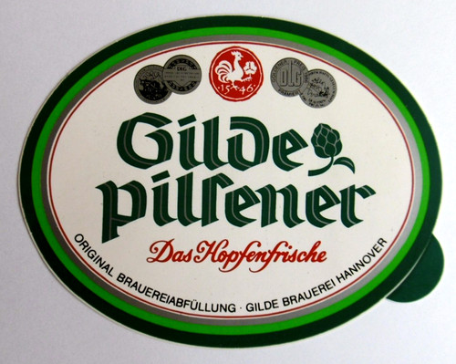 Werbe aufkleber gilde pilsener - werbe-aufkleber,