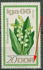 DDR 1966 Gartenbauausstellung IGA mit Plattenfehler 1189 F 24 postfrisch