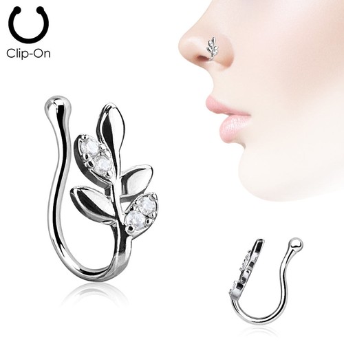 Fake piercing ohne - loch, klemme