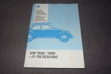 Ersatzteilliste Ersatzteilekatalog Bildkatalog VW Käfer 1200/1300 1991 sehr gut