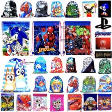 Kinder Kinder Jungen Mädchen Schule Sporttasche PE Schwimm Turntaschen Rucksack Neu 