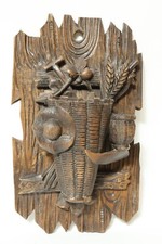 Alte geschnitzte schwarzwälder ? Holzschnitzerei Wandvase Vase Relief Wandbild