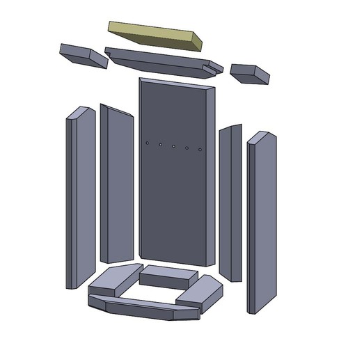 Heizgasumlenkplatte oben 228 - , x