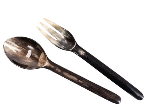 Echt horn salatbesteck - horn, classic