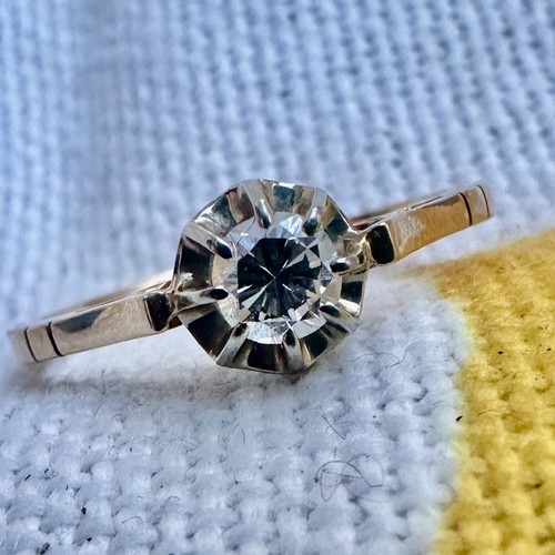 Solitär diamant ring - ring,, 0,3