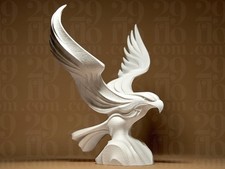 Elegante Adler Skulptur – Abstrakte Dekofigur mit Flügeln | Moderne Eagle Statue
