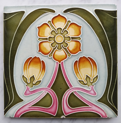 Antike jugendstil fliese - antike,