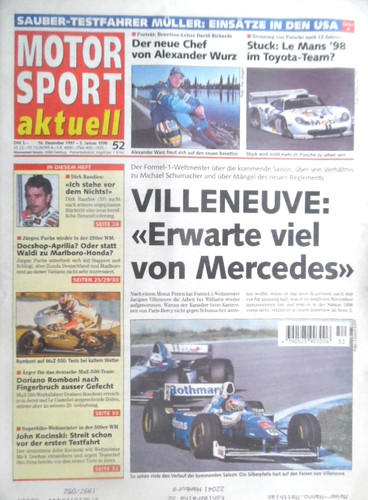 Motor sport aktuell 1997 - motor,