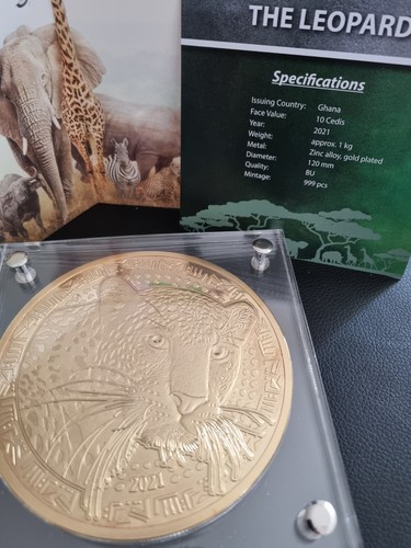 Leopard medaille vergoldet - medaille,