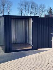 Werkzeugcontainer Blechcontainer anthrazit 2m Container Geräteschuppen Lager